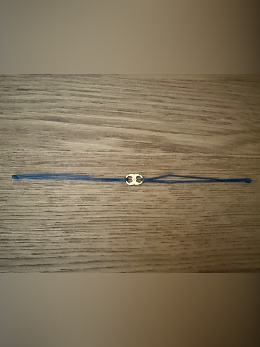 Tory Burch Delicate Blue Cord Bracelet with Gold Accent